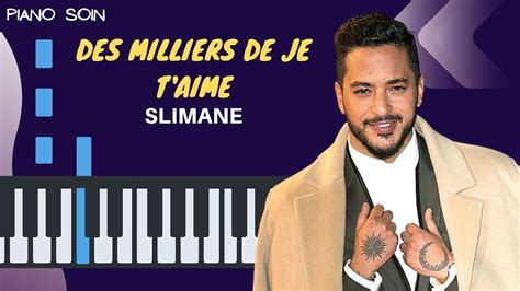 SLIMANE Des Milliers De Je T Aime INSTRUMENTALE Piano Fr Cover