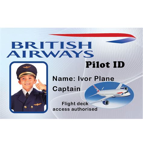 Pilots Id Card Etihad British Airways Easyjet Jet2 Ryanair