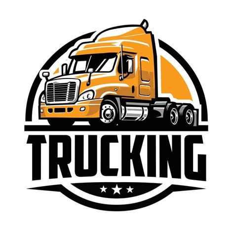 Trucking Circle Emblem Logo Best For Trucking And Freight Related