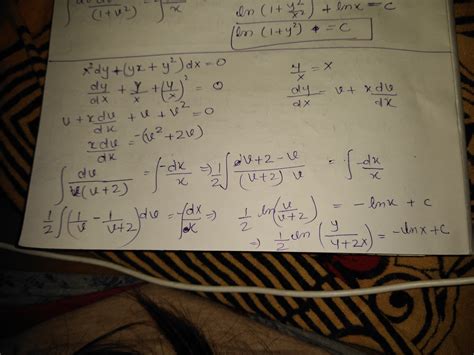 Solve The Differential Equation X2dy Y X Y Dx 0 Given That Y 1 When X 1