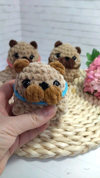 плюшевый мопс #мопс #вязаныймопс - YouTube