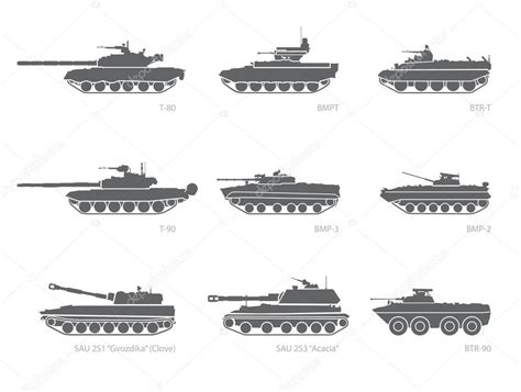 stylized images  armored vehicles  military infographics stock
