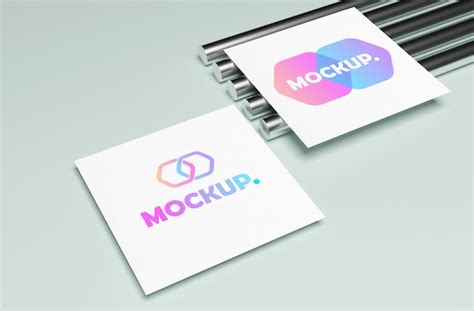 Папка с файлами с логотипом mockup. | Премиум PSD Файл