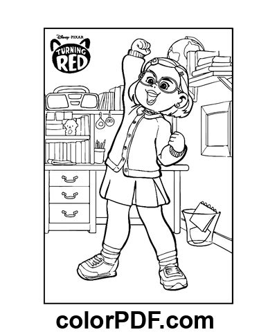 Cool Meilin Lee Turning Red Coloring Pages And Books In Pdf