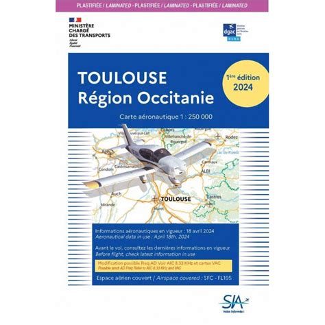 Carte Sia Toulouse R Gion Occitanie Re Dition Plastifi E