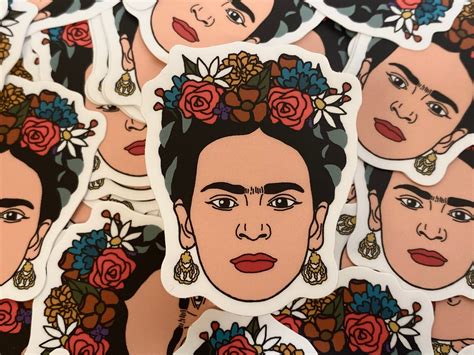 Frida Kahlo Artista Pegatina Etsy