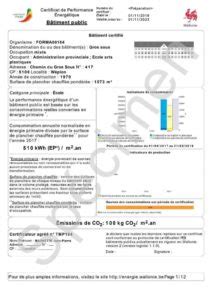 Certificat Peb Public Lambertpeb