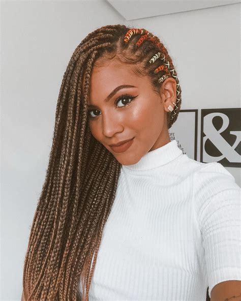 Cores De Tranças Box Braids - Cores de box braids: 60 fotos para um visual colorido e cheio de ...