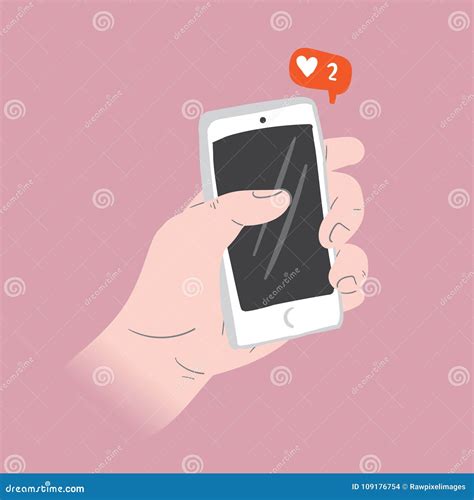 Liking Social Media Illustration Concept Stock Illustration