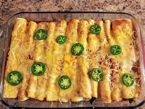 Spicy Poblano Black Bean And Quinoa Enchiladas