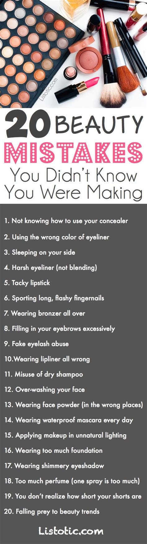 20 Beauty Mistakes You Didnt Know You Were Making Beauty Mistakes