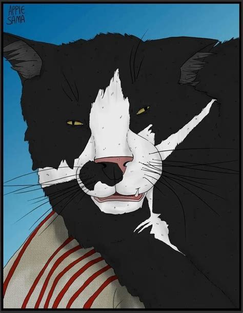 Ugly Black Cat Cartoon