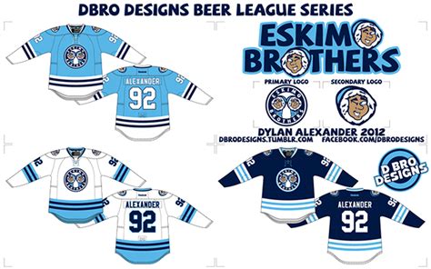 Eskimo Brothers Beer League Hockey Logos on Behance