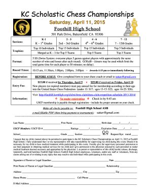 Fillable Online Foothill Kernhigh Tourney Form Docx Fax Email