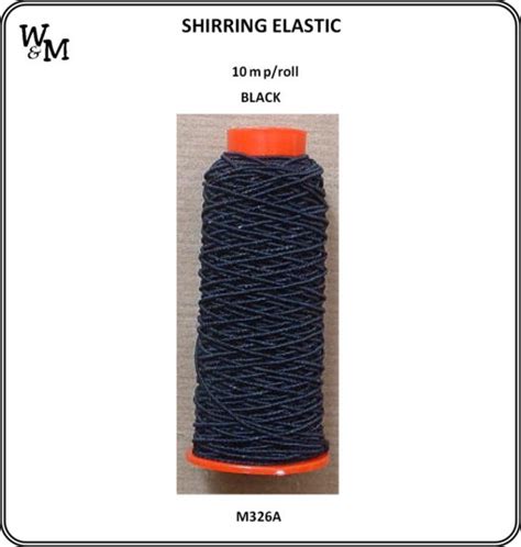 Shirring Elastic In Black Or White 10m Shop Online For Sewing Elastics