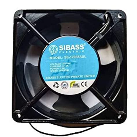 Sibass Axial Ups Cooling Fan Mm Volts Ac Inch Black