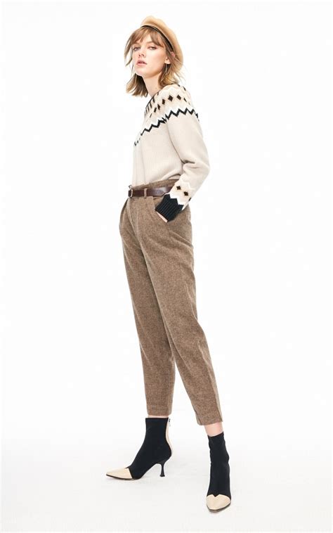 Только зимние прямые свободные повседневные брюки с завышенной талией ...