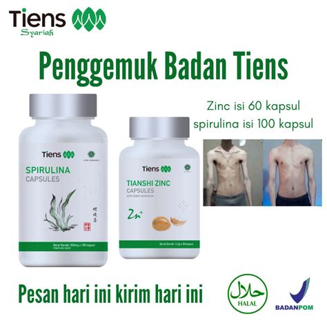 Jual Tiens Zinc Spirulina Penambah Nafsu Makan Penggemuk Badantiens