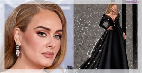 Suprema Adele Reinou O Red Carpet Do BRITs Um Vestido Preto Mais