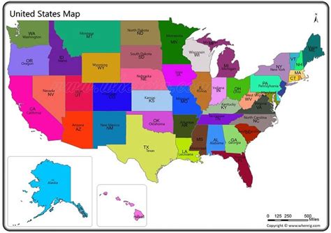 usa map  states