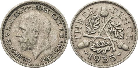 Großbritannien 3 Pence 1935 Georg V 1910 1936 Kursmünze 1927 1936