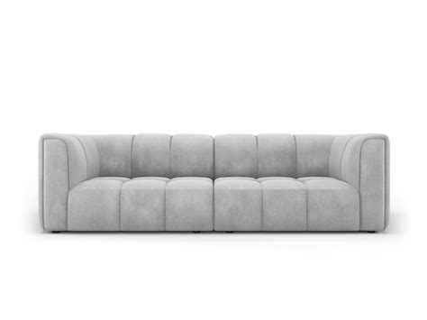 Sofa modułowa SERENA 3 miejsca Tkanina struktur Szary jasny 251093