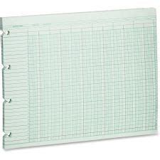 Wilson Jones Columnar Ruled Sheets Hole Lines Columns