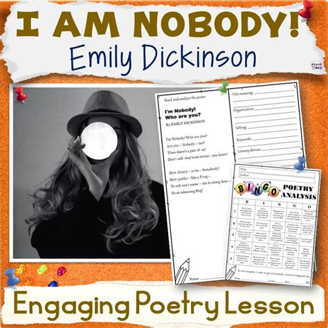 Poetry Lesson I Am Nobody Who Are You By Emily Dickinson Print