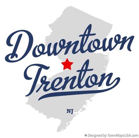 Map of Downtown Trenton, NJ, New Jersey