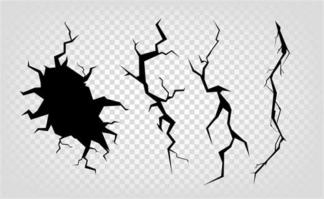 Different Cracks Effect Isolated On Transparent Background 2617202