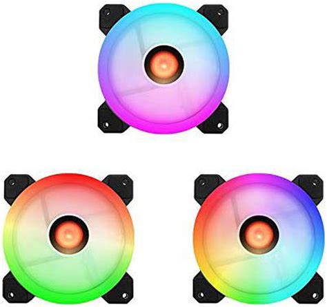 Kit Rgb Led Pwm Case Fans Mm With Remote Controller Fan Hub And