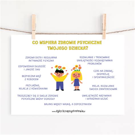 Plakat Pdf Zdrowie Psychiczne Twojego Dziecka Dzieci Ca Psychologia