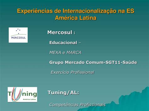 PPT Experiências de Internacionalização na Educação Superior América Latina PowerPoint