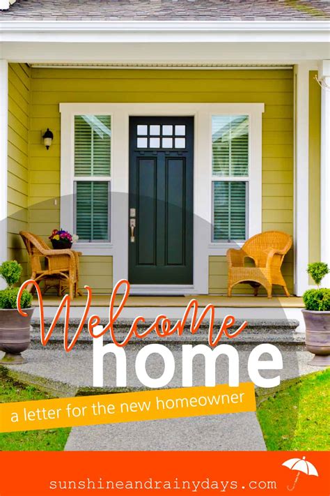 Use This Welcome Home Letter To New Homeowners Printable To Give Buyers