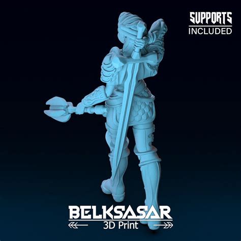 Battle Paladin Girl Normal And Nude 3D Model 3D Printable CGTrader