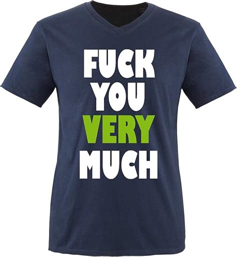 Comedy Shirts Fuck You Very Much Herren V Neck T Shirt Gr S Xxl Versch Farben Amazon
