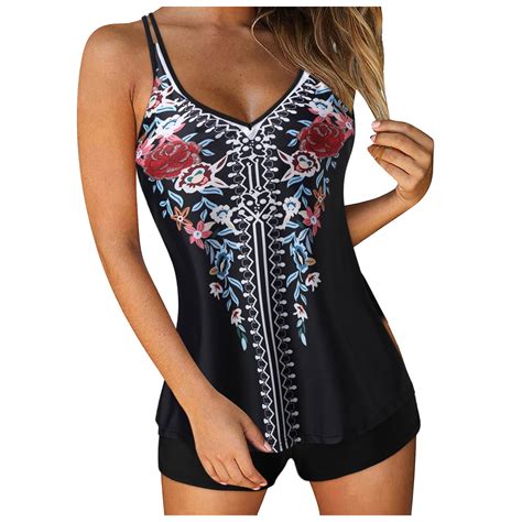 Zszcpp Bikinis Sets For Women Bathing Suits Two Piece D Print Sling Hot Spring Cut Out Trendy