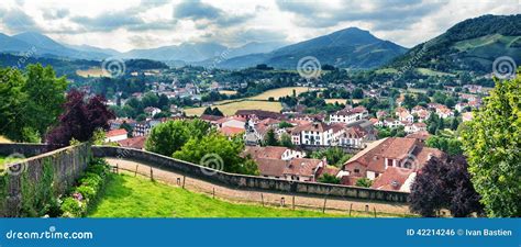typical landscape  pays basque france stock photo image  pays