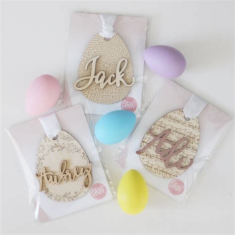 Personalized Easter Basket Egg Tag Easter Basket Name Charm Etsy