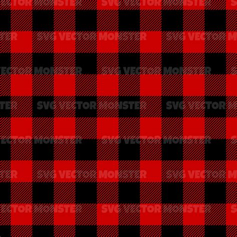 Red Buffalo Plaid Svg Buffalo Check Vector Cut File For Etsy