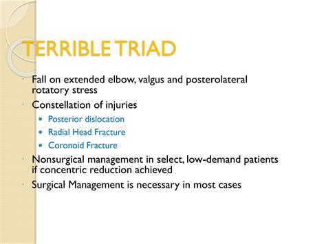 Solution Terrible Triad And Chronic Instabiliy Of The Elbow Studypool