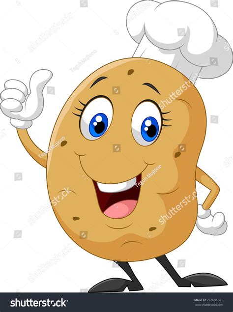 Cartoon Potato Giving Thumb เวกเตอร์สต็อก 252681661 Shutterstock