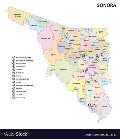 State Of Sonora Mexico Map