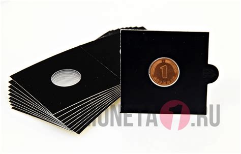 Купить самоклеющийся холдер для монет, черный. Диаметр 17,5 мм в ...