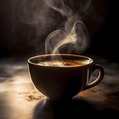 Premium Photo AI Generated Illustration Of A Steaming Cup Of Coffee