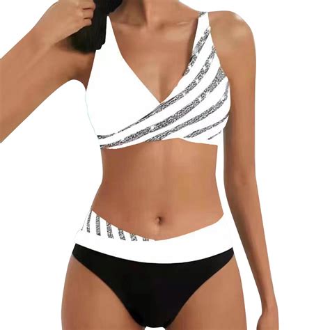 Snowsong Swim Suits For Women Bikini Sets Women S Bikini Split Print Sexy Hot Diamonds Gather