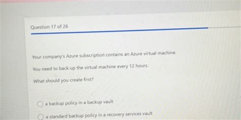 Question Of Your Company S Azure Studyx