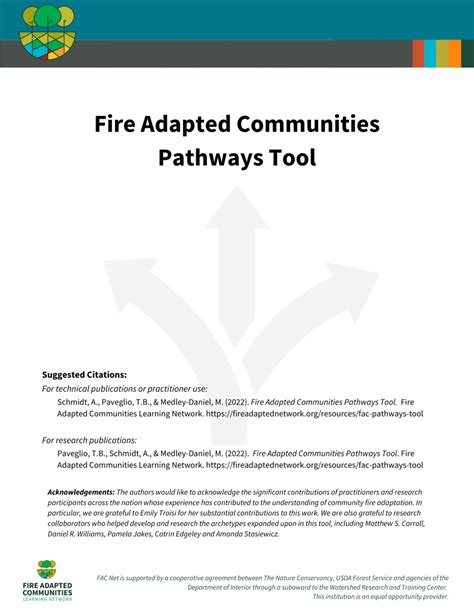 Pdf Fire Adapted Communities Pathways Tool