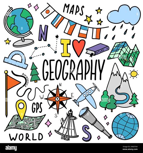 Geografia E Geologia Educazione Soggetto Grafia Icona Di Esplorazione