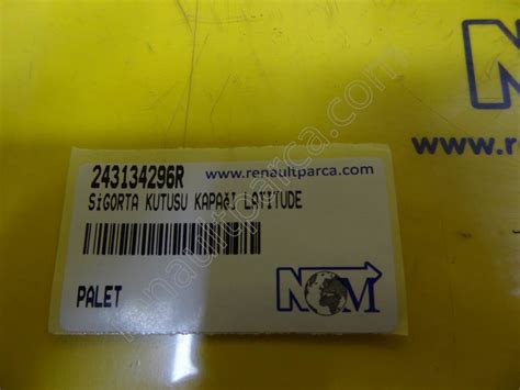 Latitude Sigorta Kutusu Kapağı 243134296R - NOM OTO